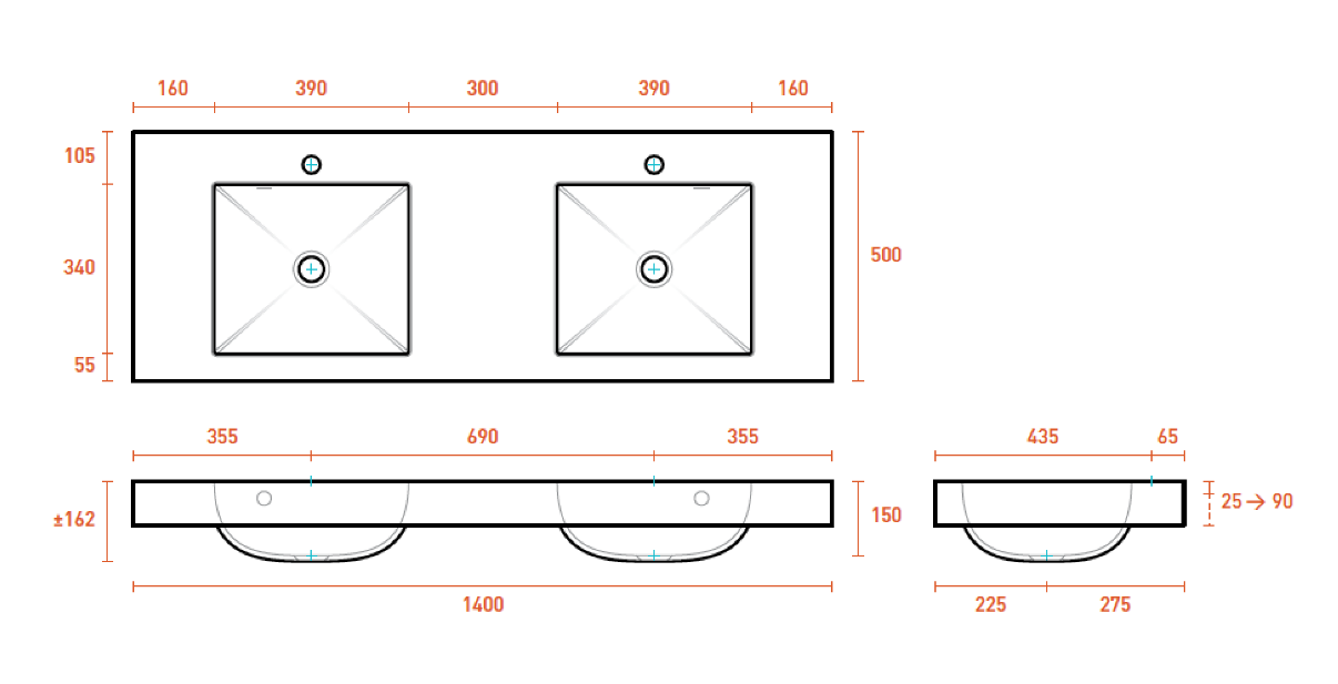 tekening van basic duo 140